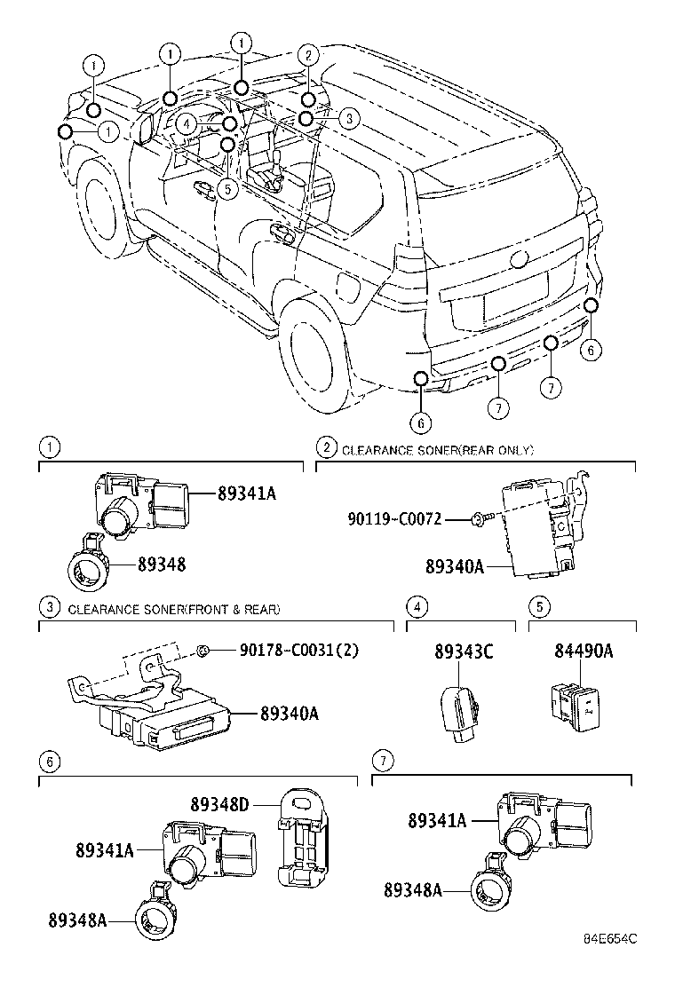 89340-0G051 COMPUTER ASSY, CLEARANCE WARNING product image