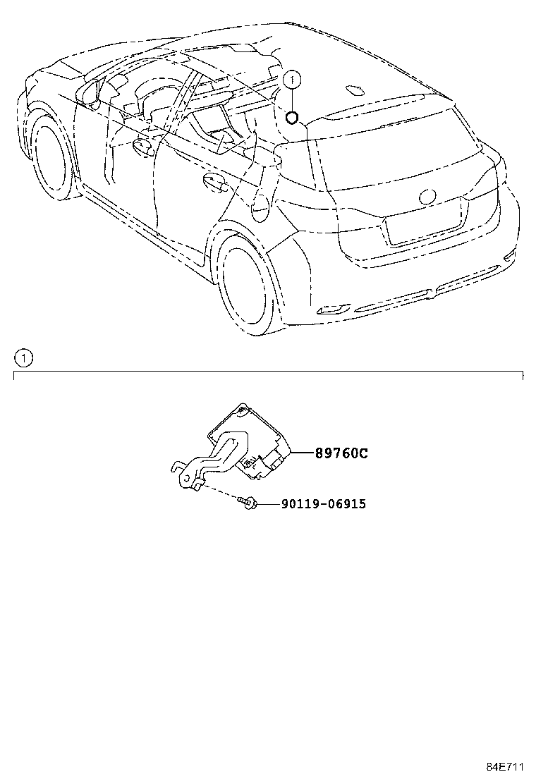 89760-76040 RECEIVER ASSY, TIRE PRESSURE MONITOR product image