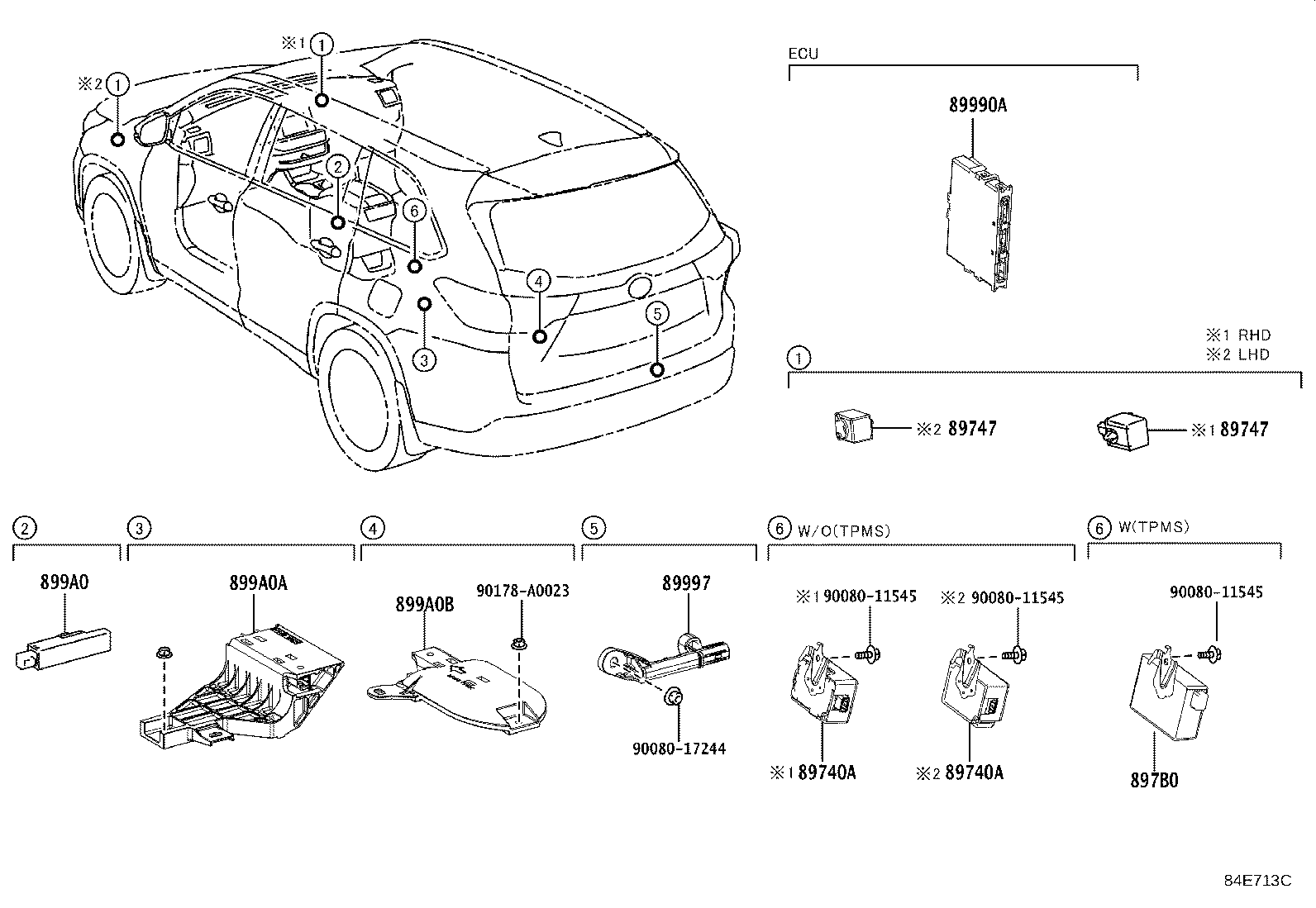 897B0-48090 RECEIVER ASSY, ELECTRICAL KEY & TPMS product image