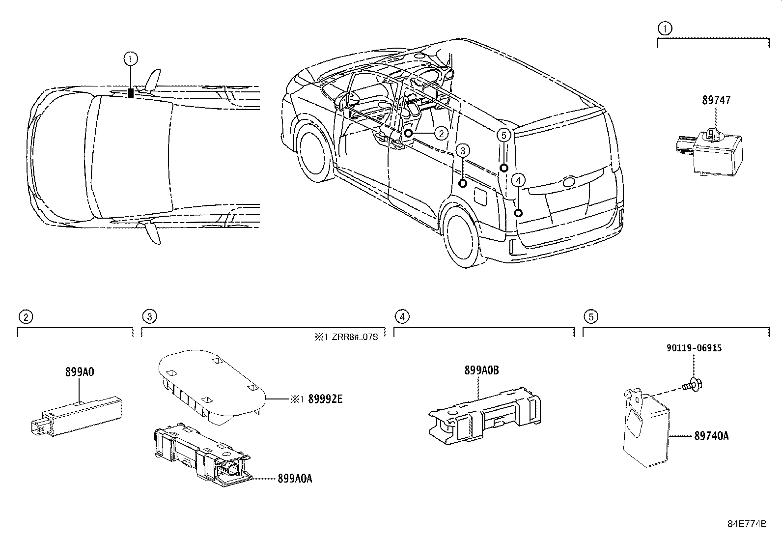89741-28310 RECEIVER, DOOR CONTROL product image