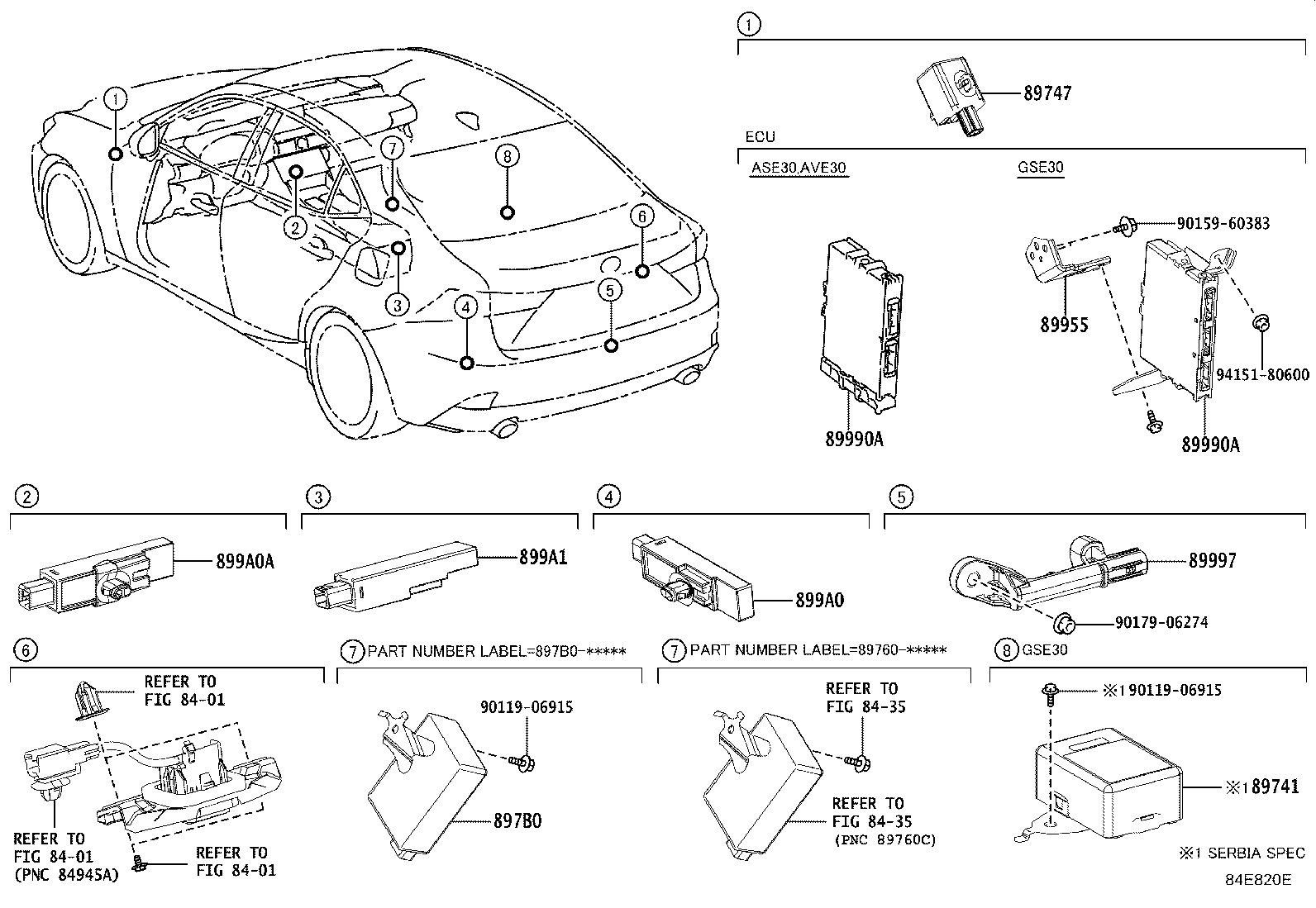 89740-53350 RECEIVER, DOOR CONTROL product image