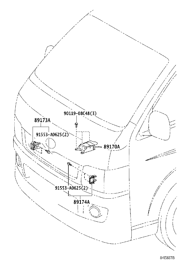 89170-26360 COMPUTER ASSY, AIR BAG product image