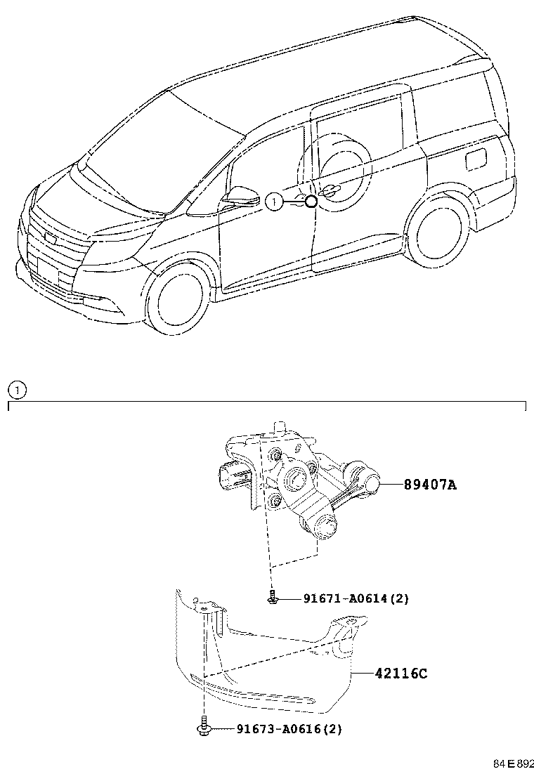 89407-28020 SENSOR SUB-ASSY, HEIGHT CONTROL, REAR RH product image