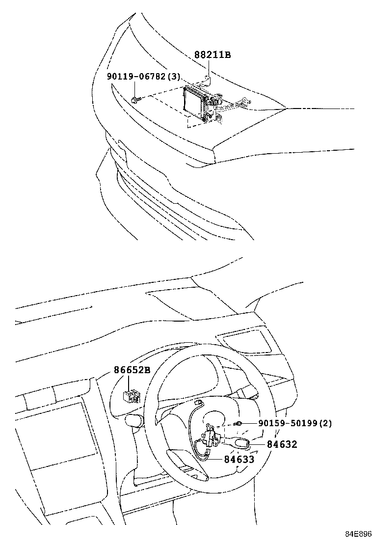 88210-48090 SENSOR ASSY, MILLIMETER WAVE RADAR product image