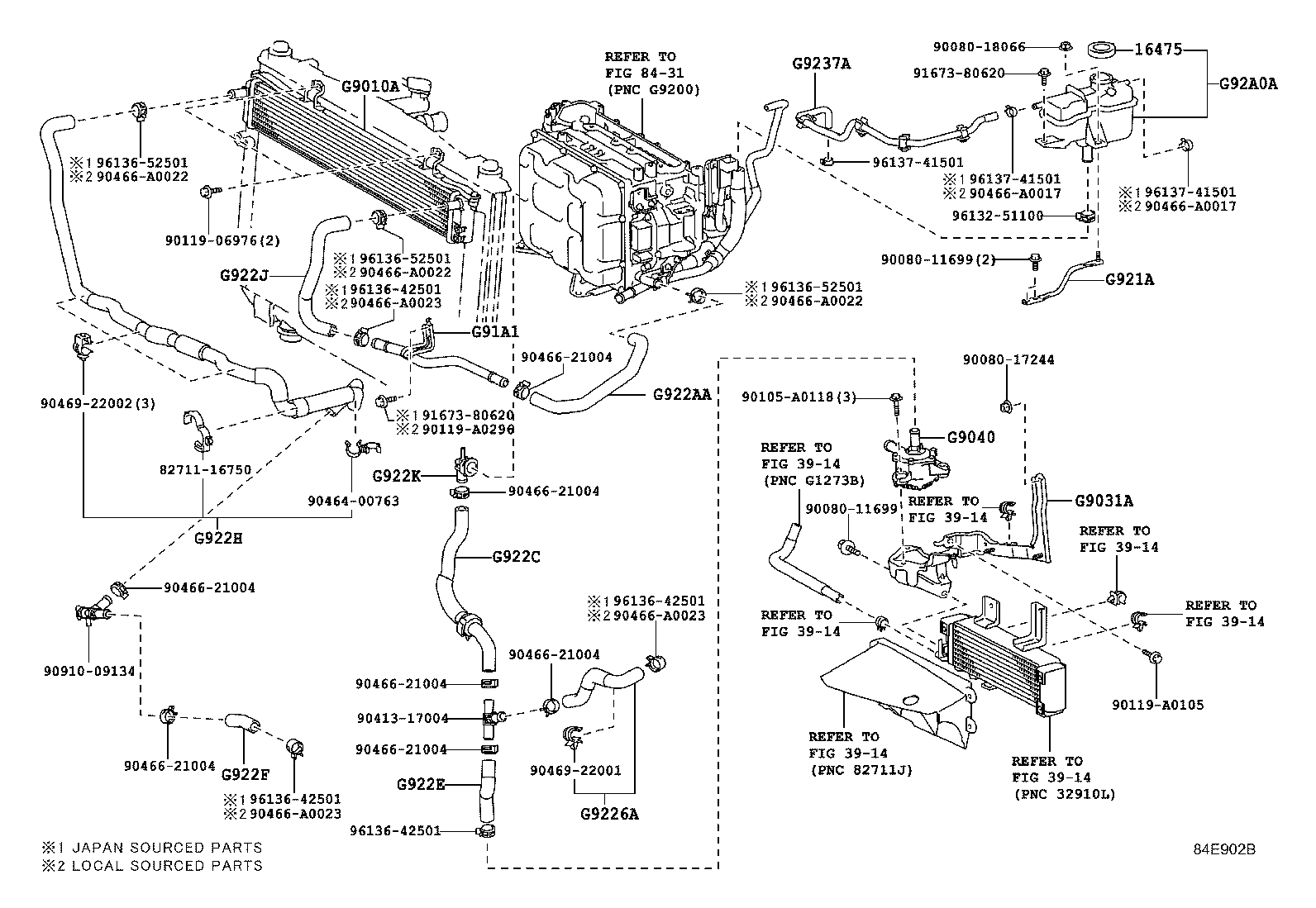 Toyota G9226-0E010 HOSE, INVERTER COOLING, NO.2