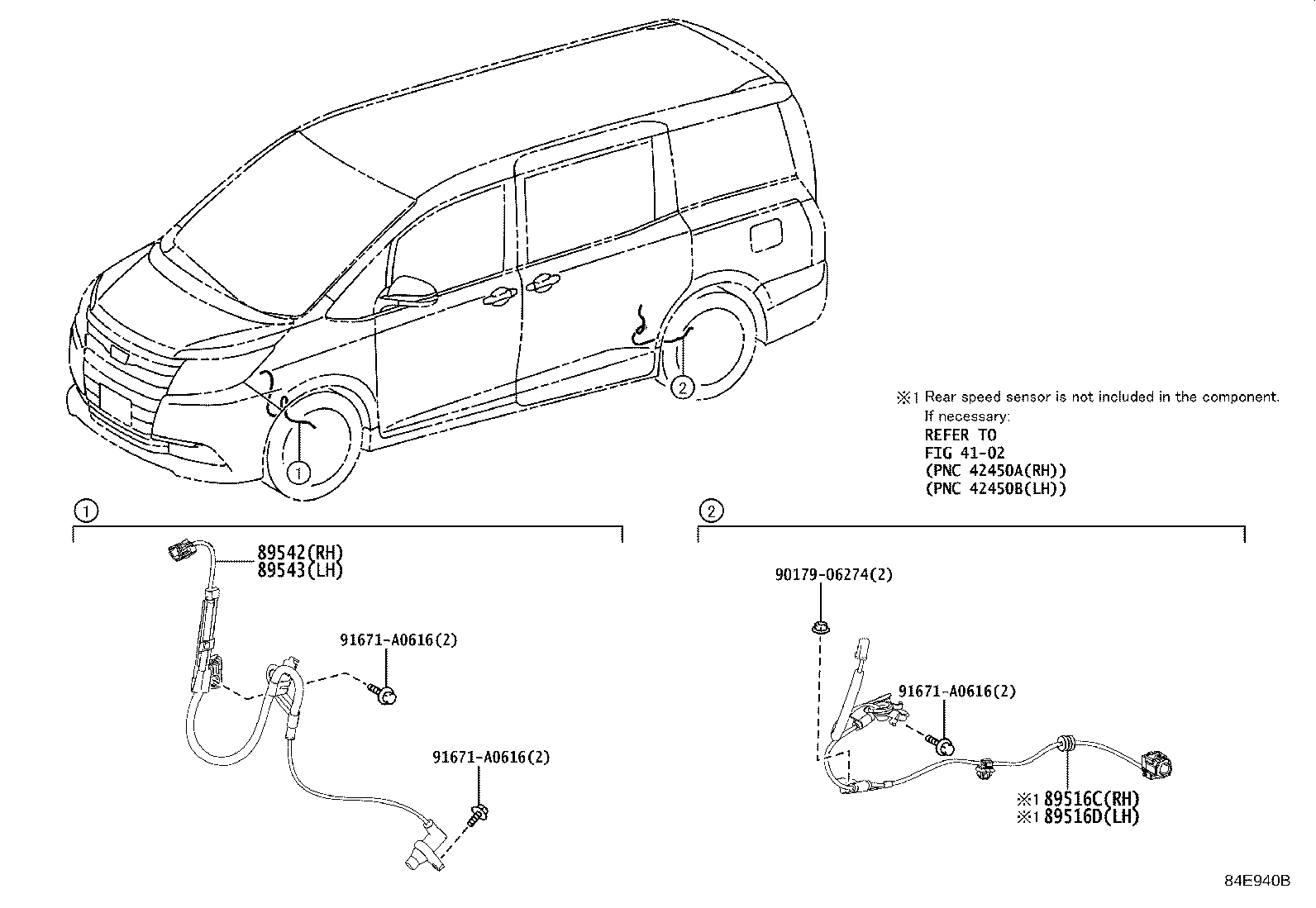 89543-28150 SENSOR, SPEED, FRONT LH product image