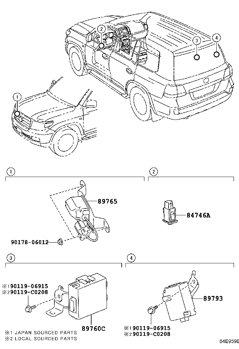 89760-60080 RECEIVER ASSY, TIRE PRESSURE MONITOR product image