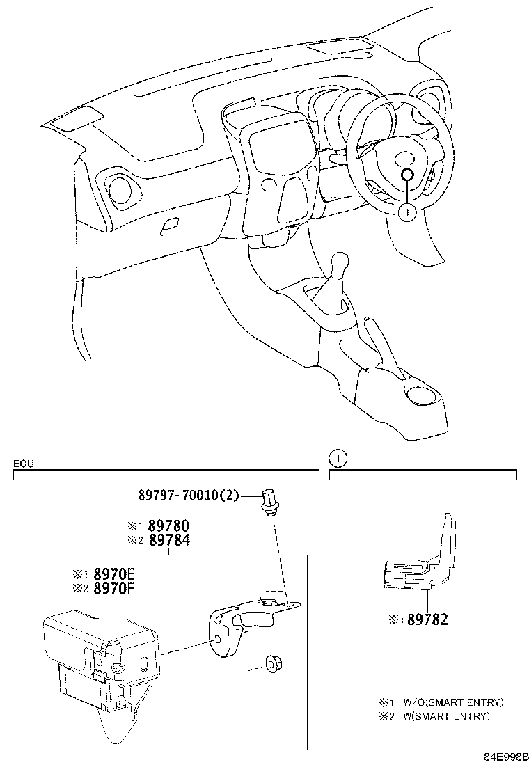 89780-0H040 COMPUTER ASSY, TRANSPONDER KEY product image