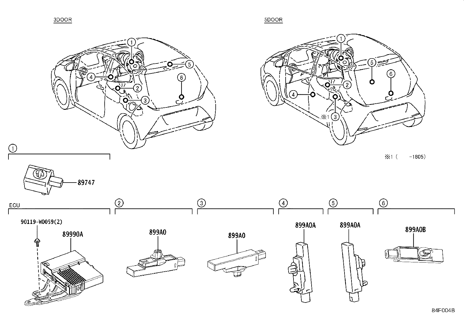 89740-0H040 COMPUTER ASSY, DOOR CONTROL W/RECEIVER product image
