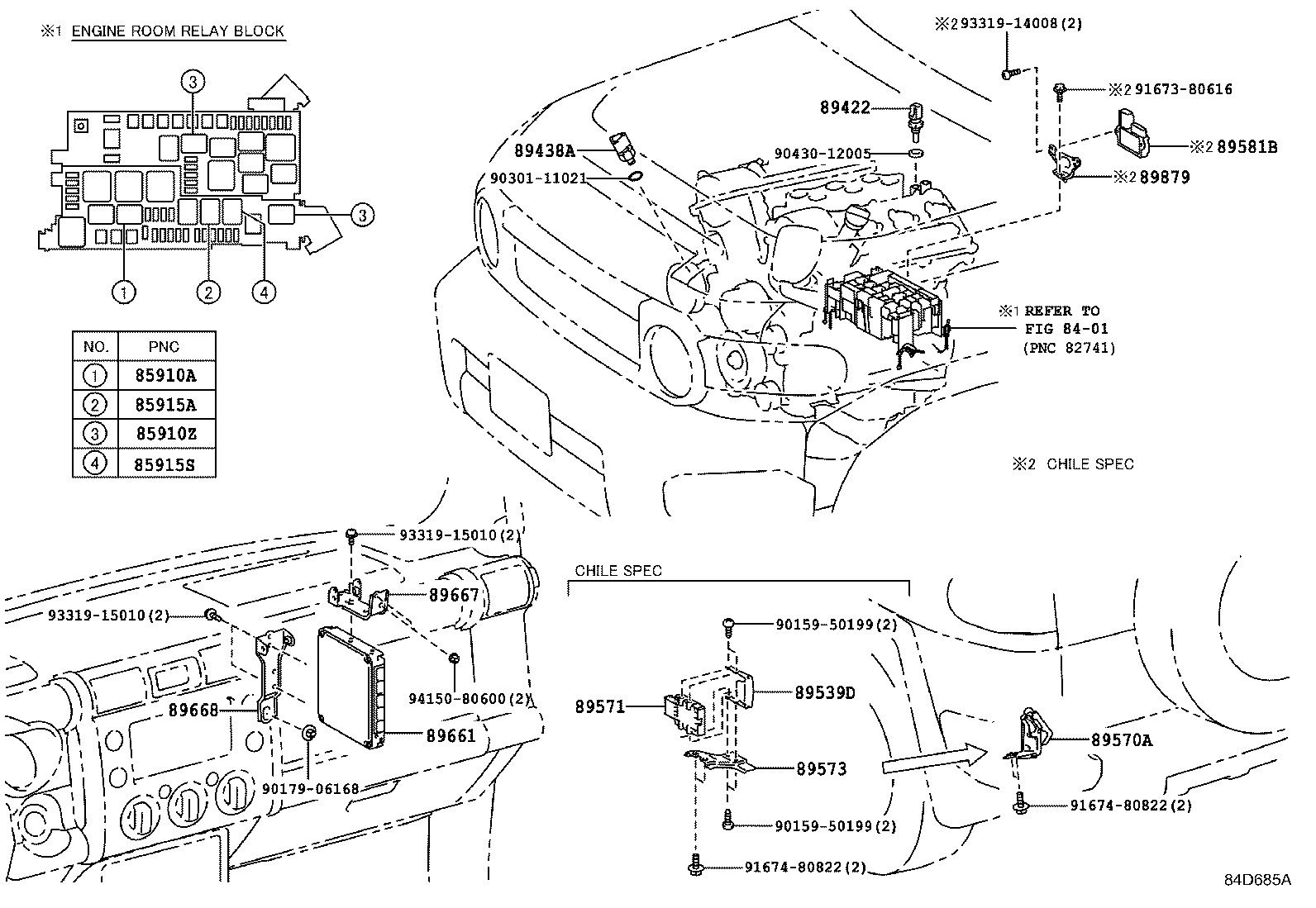 89667-35140 BRACKET, ENGINE CONTROL COMPUTER product image