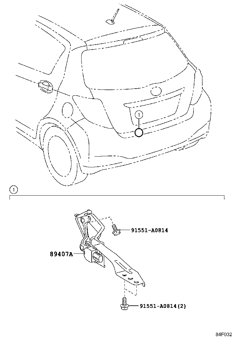89407-52140 SENSOR SUB-ASSY, HEIGHT CONTROL, REAR RH product image