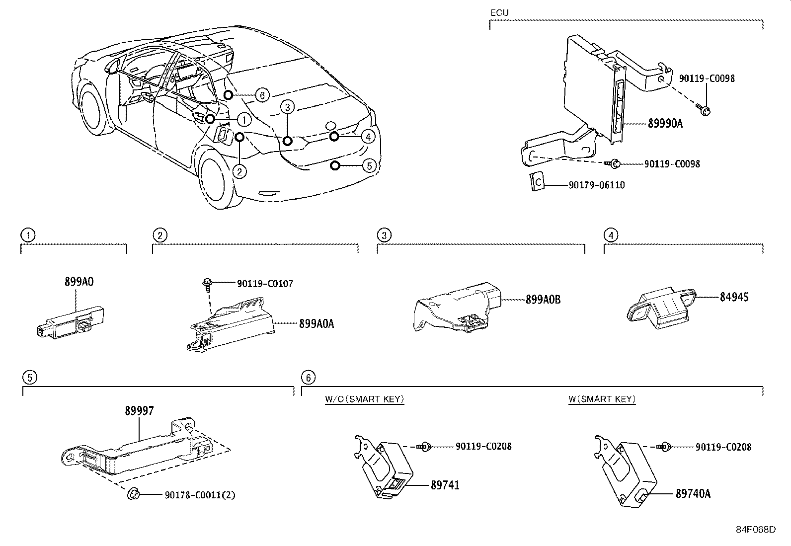 89997-02060 ANTENNA, ELECTRICAL KEY product image