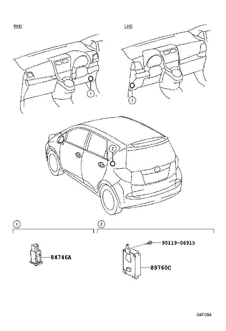 89760-52080 RECEIVER ASSY, TIRE PRESSURE MONITOR product image