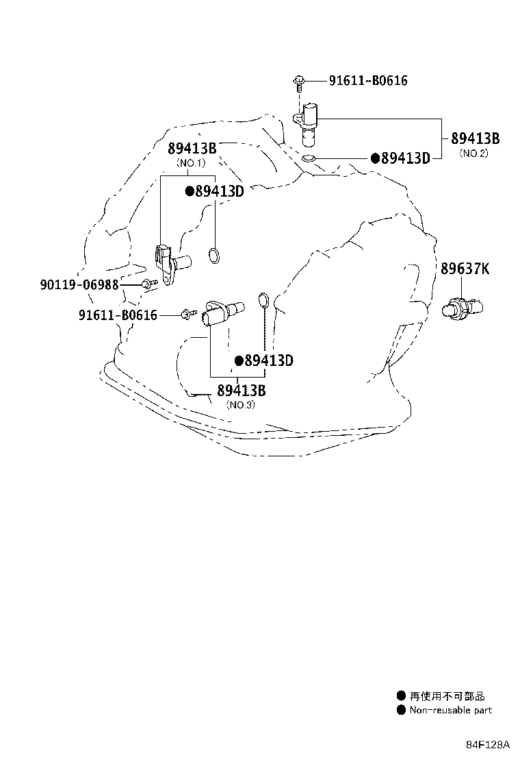 89413-60021 SENSOR, TRANSMISSION REVOLUTION, (NIN) product image