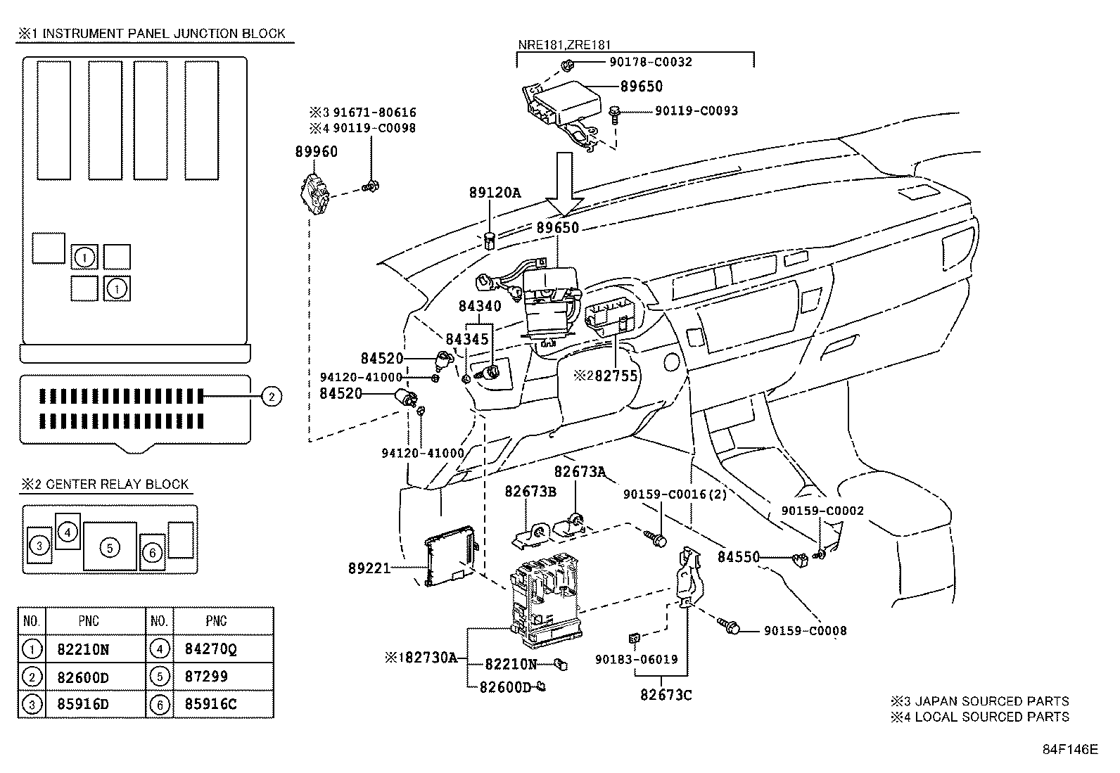 84820-02400 MASTER SWITCH ASSY, POWER WINDOW REGULATOR product image