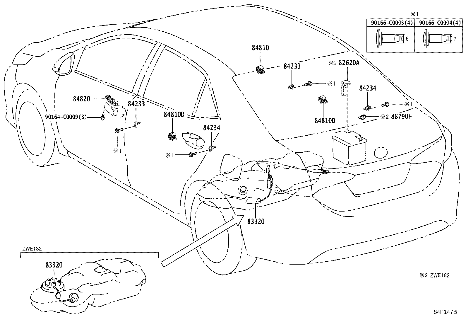 84820-02400 MASTER SWITCH ASSY, POWER WINDOW REGULATOR product image