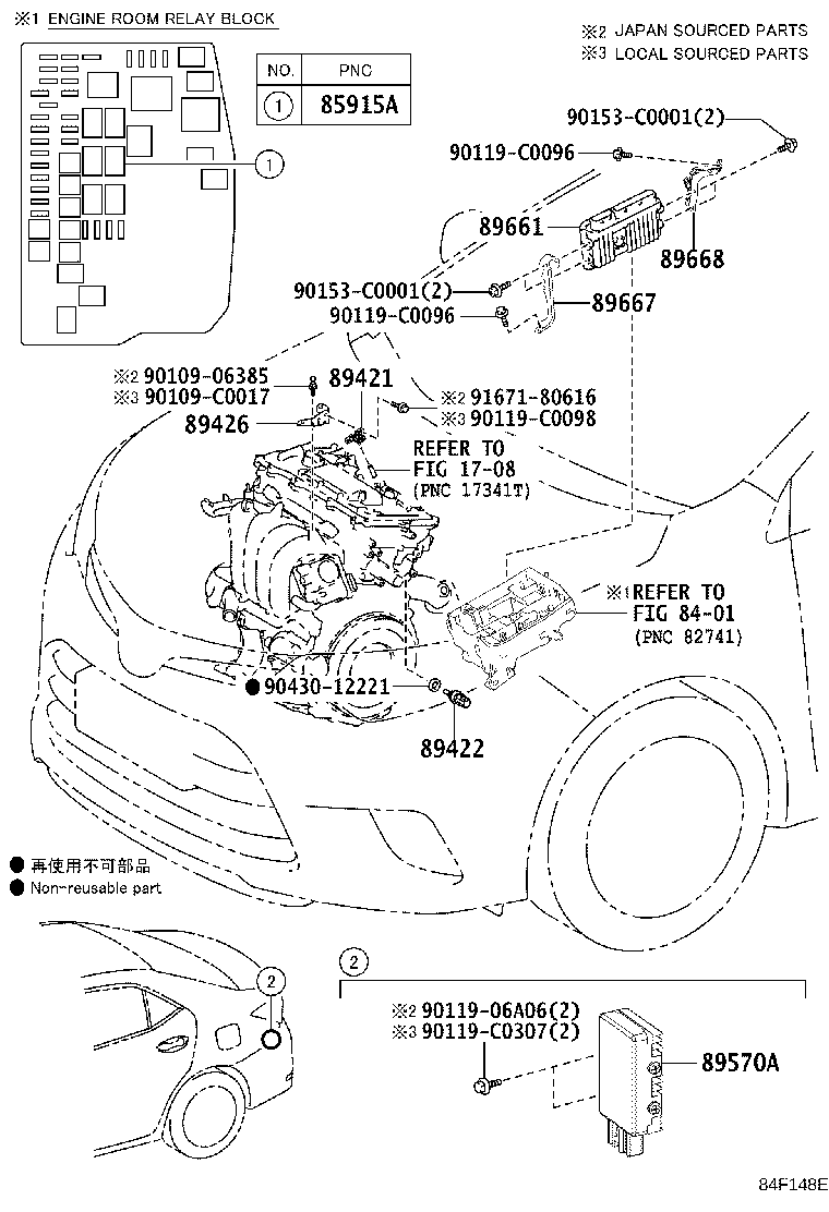 89668-02450 BRACKET, ENGINE CONTROL COMPUTER, NO.2 product image