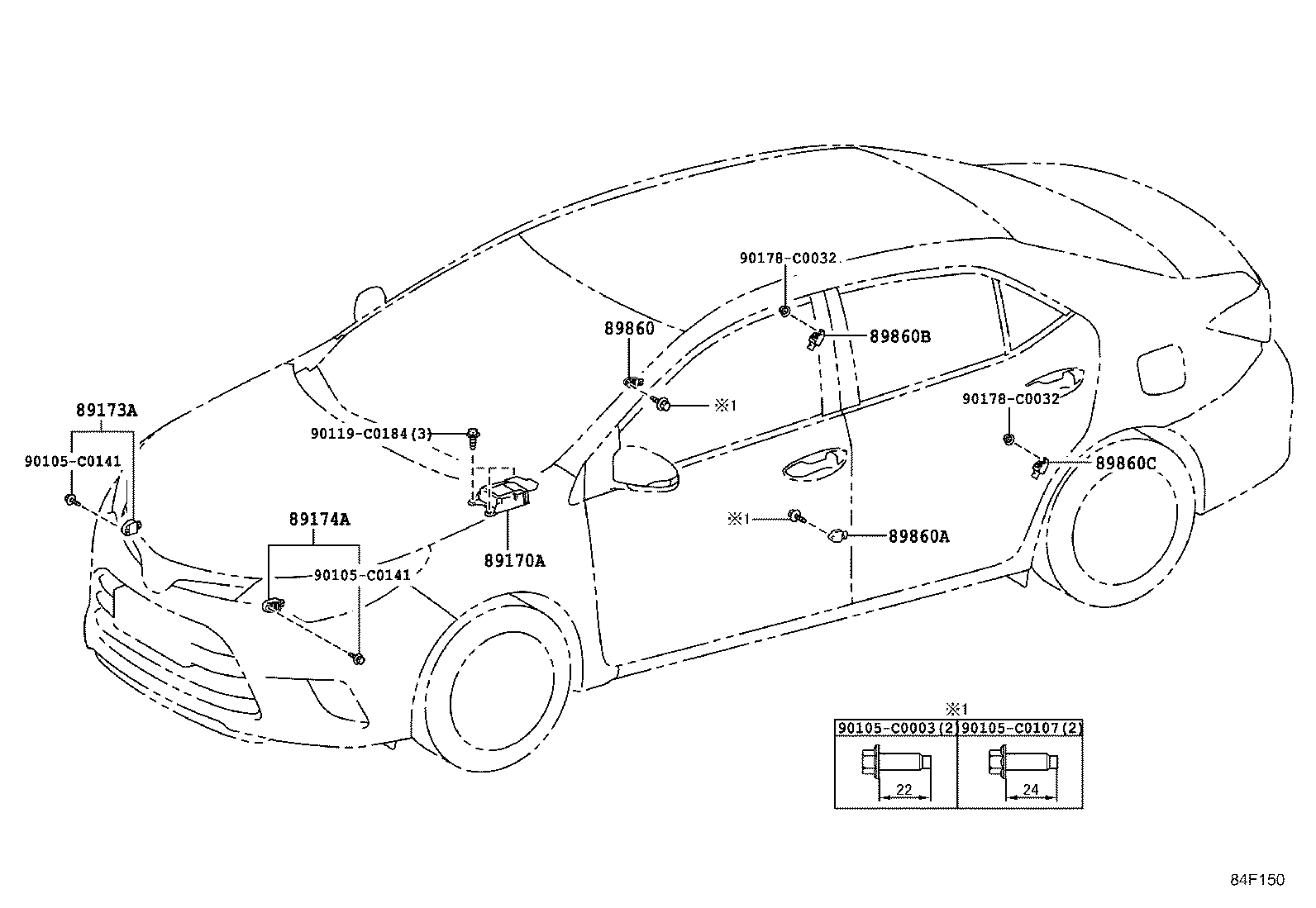 89173-09B00 SENSOR, AIR BAG, FRONT RH product image