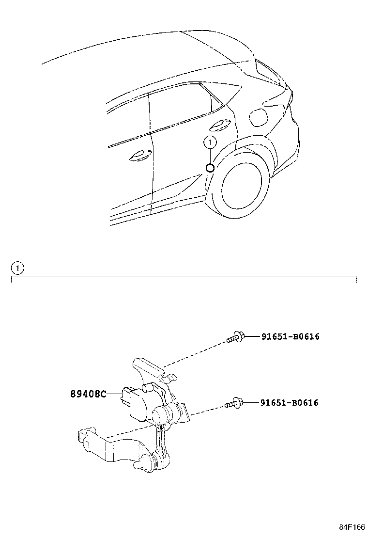 89408-48040 SENSOR SUB-ASSY, HEIGHT CONTROL, REAR LH product image