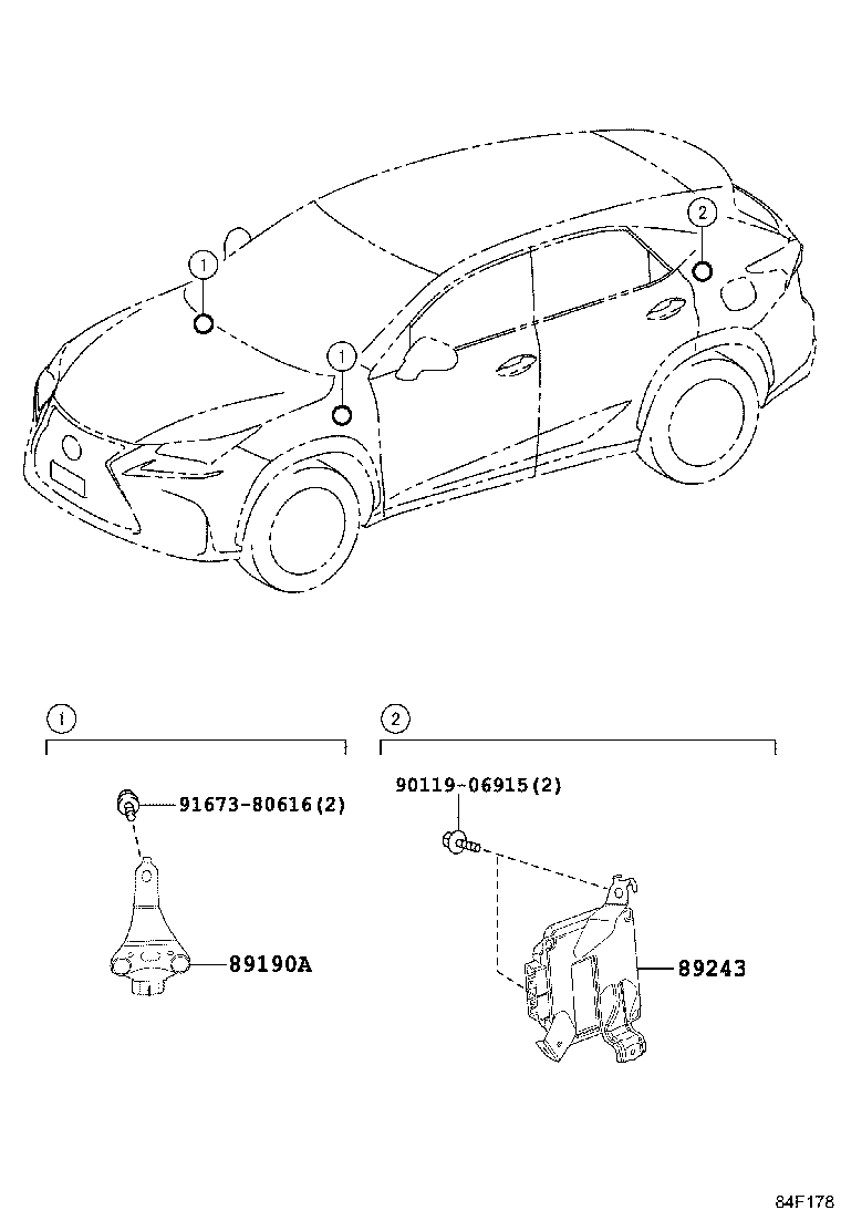 89190-78010 SENSOR ASSY, ACCELERATION product image