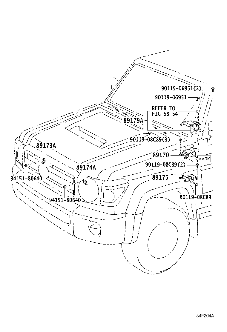 89173-79075 SENSOR, AIR BAG, FRONT RH product image