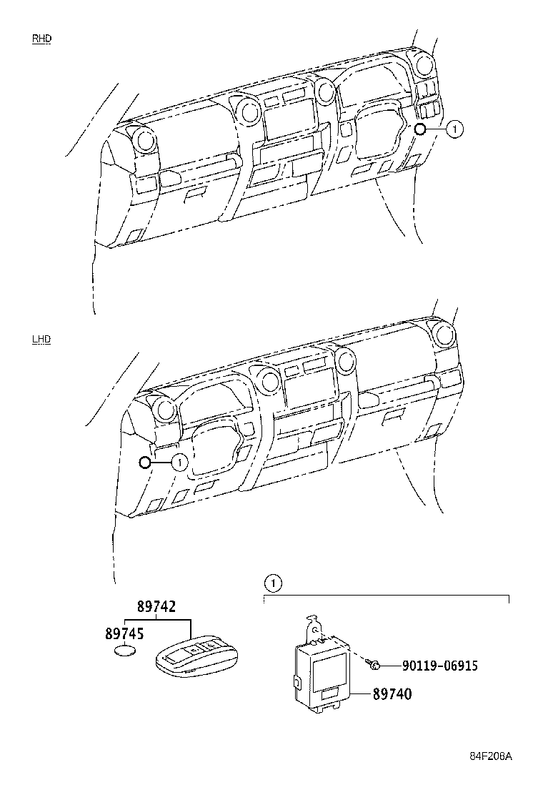 Toyota 89742-37080 TRANSMITTER, DOOR CONTROL