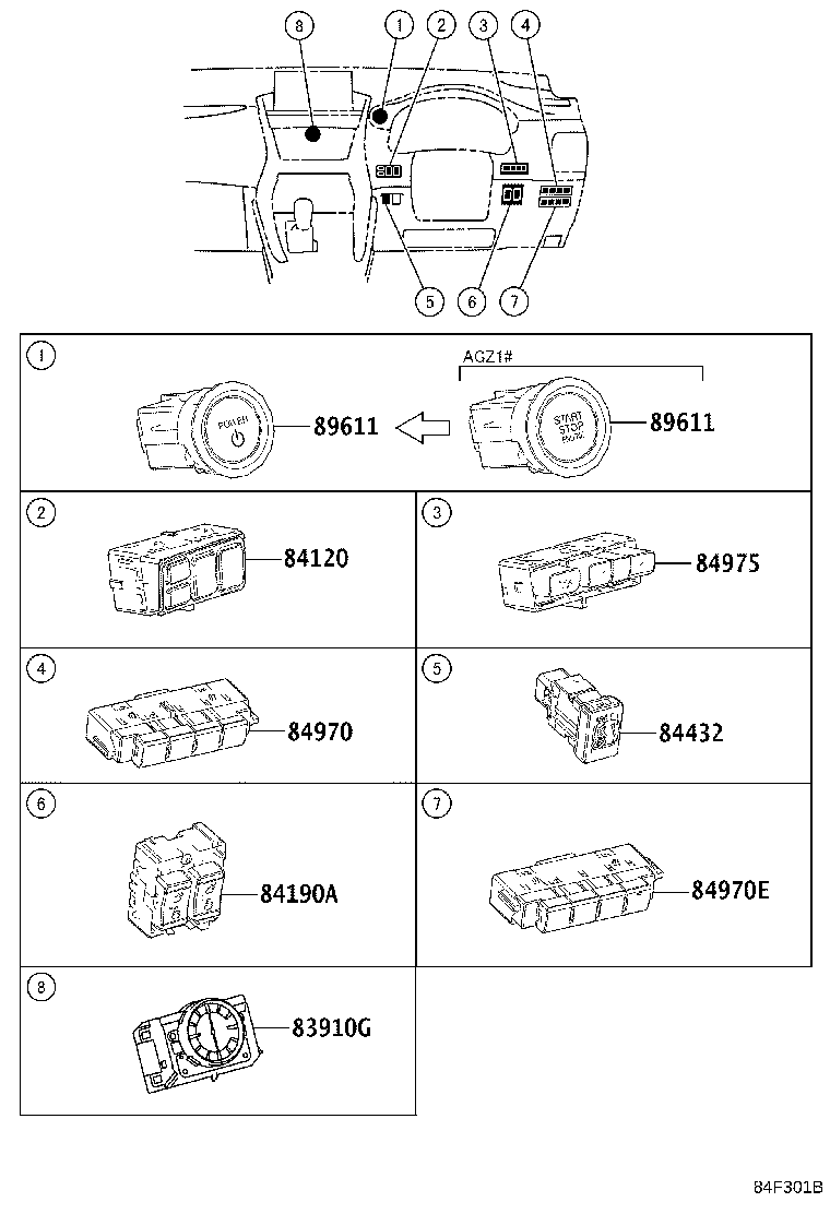 84040-78040 MASTER SWITCH ASSY,MULTIPLEX NETWORK product image