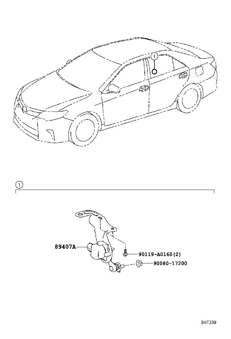 89407-06010 SENSOR SUB-ASSY, HEIGHT CONTROL, REAR RH product image