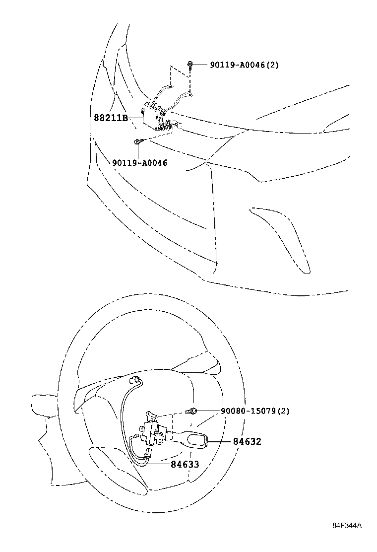 Toyota 84632-08011 SWITCH, CRUISE CONTROL MAIN