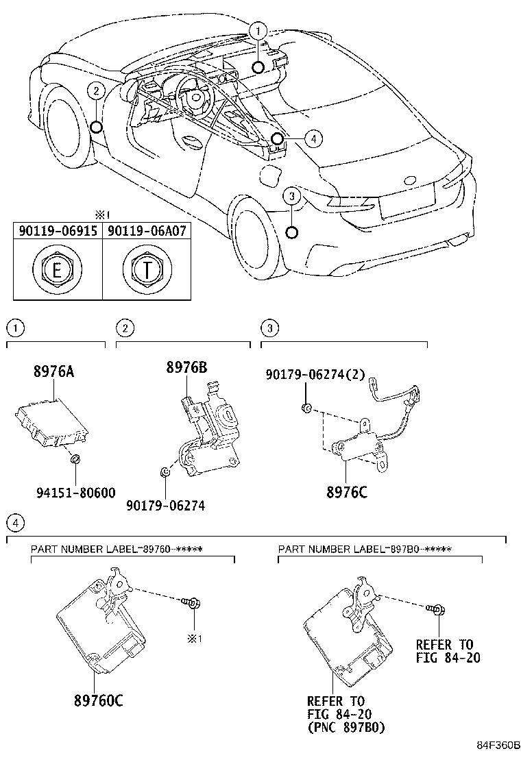 89760-24080 RECEIVER ASSY, TIRE PRESSURE MONITOR product image