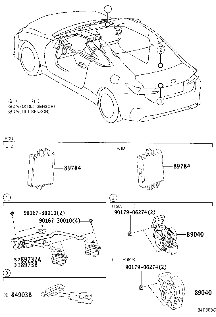 8973B-78020 SENSOR, THEFT WARNING ULTRASONIC & TILT product image