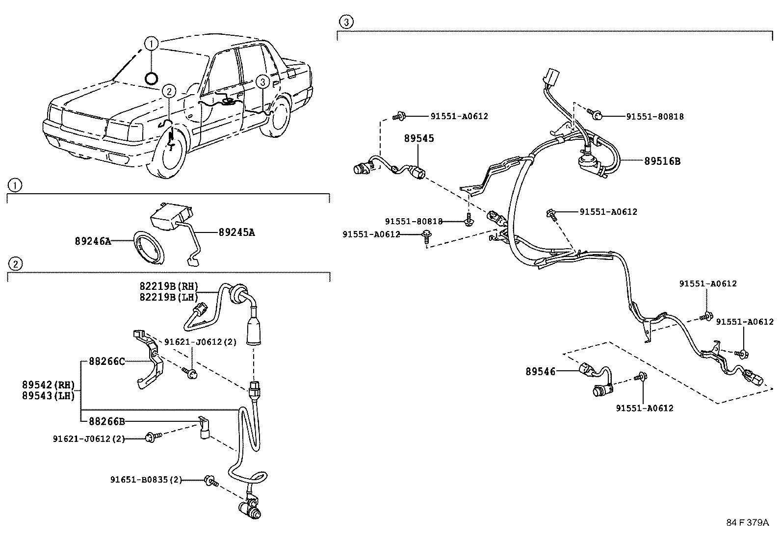89545-43020 SENSOR, SPEED, REAR RH product image