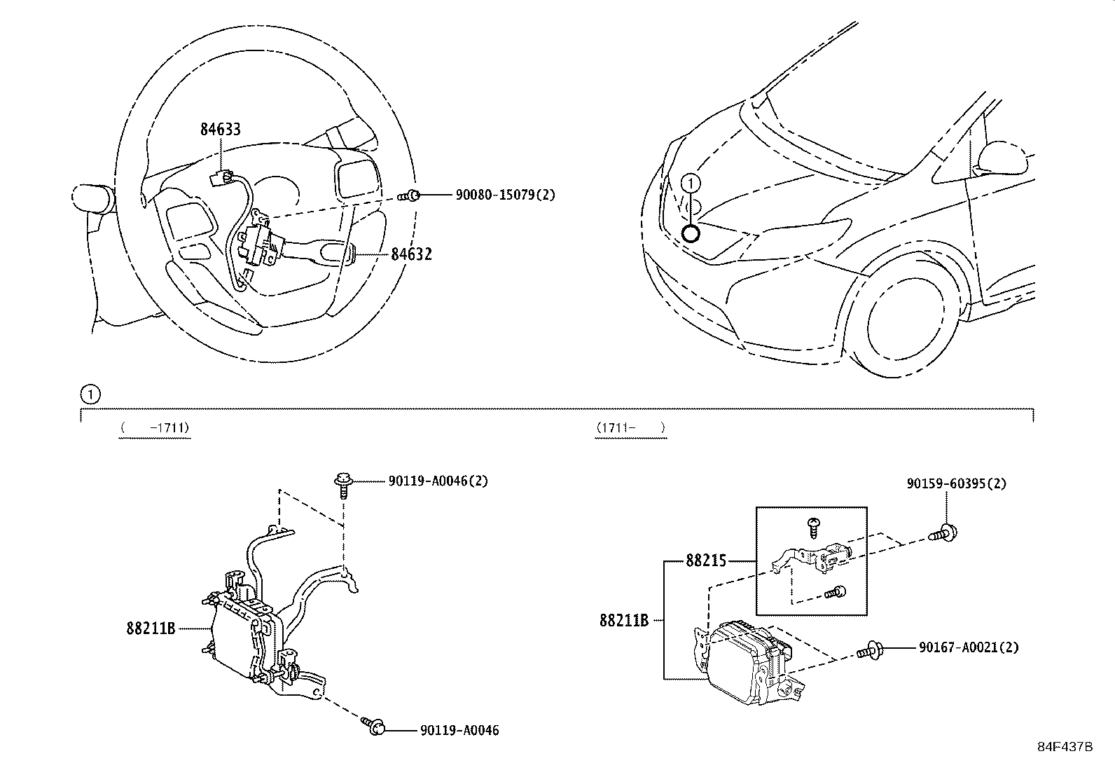 Toyota 84632-08030 SWITCH, CRUISE CONTROL MAIN