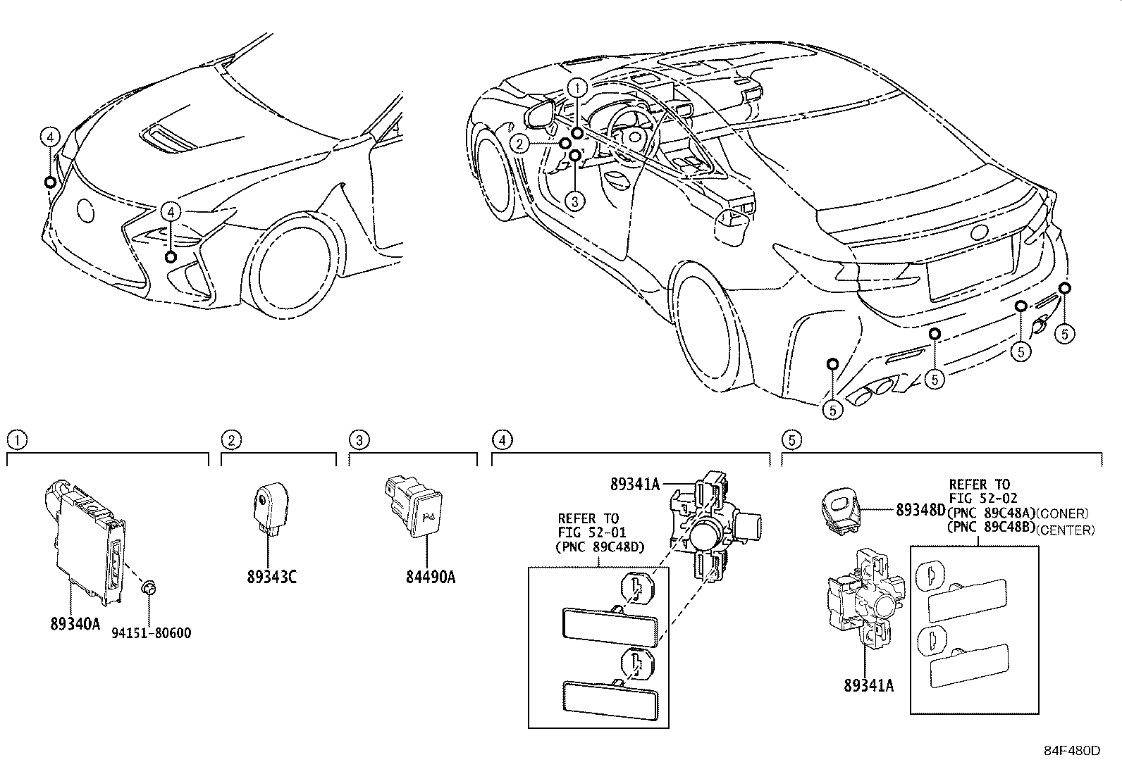 Toyota 89341-53010-B3 SENSOR, ULTRASONIC, NO.1