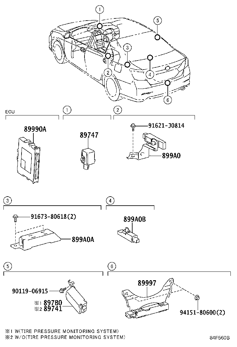 897B0-33030 RECEIVER ASSY, ELECTRICAL KEY & TPMS product image