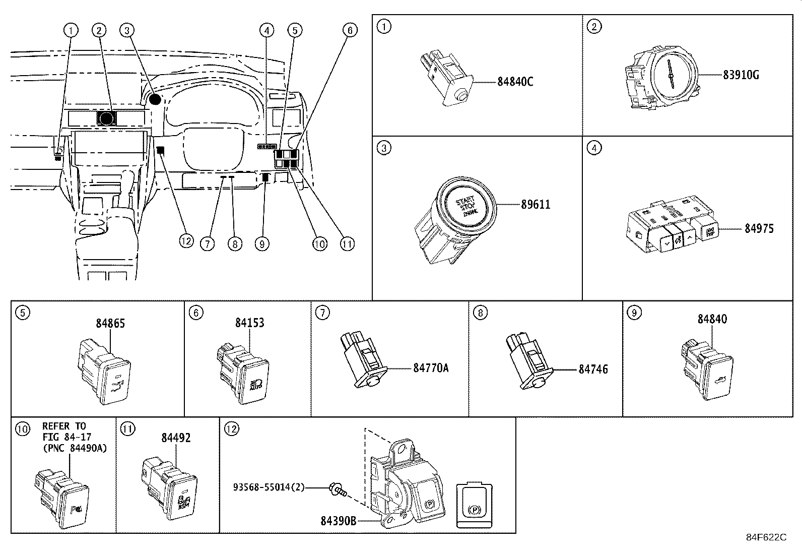 89426-24030 BRACKET, VACUUM SENSOR product image