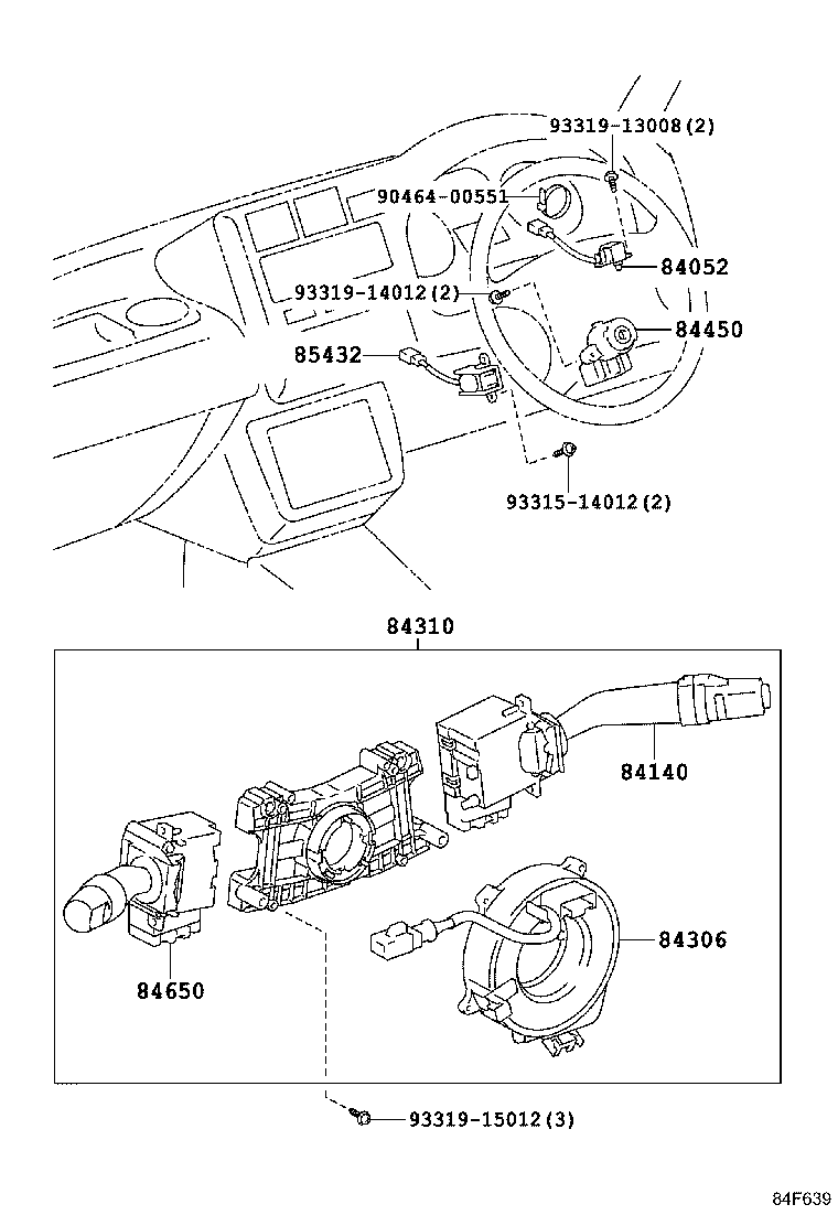 84820-42010 MASTER SWITCH ASSY, POWER WINDOW REGULATOR product image