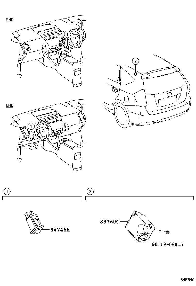 89760-47110 RECEIVER ASSY, TIRE PRESSURE MONITOR product image