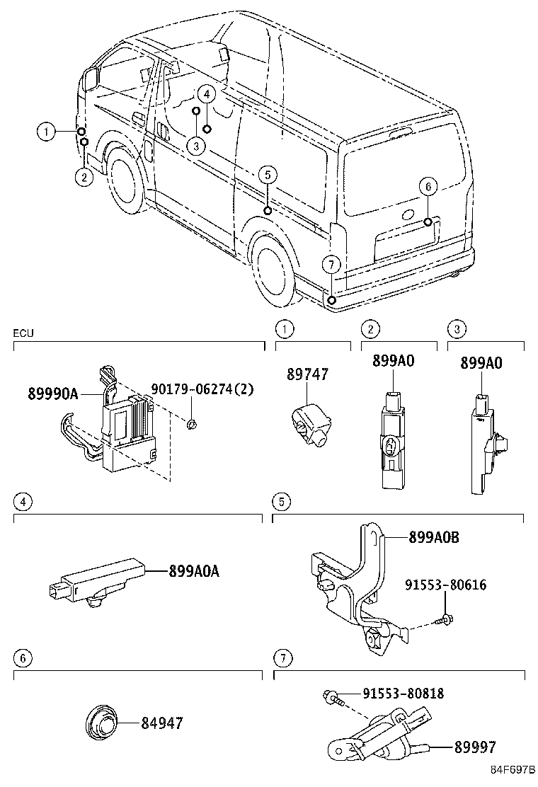 89997-26010 ANTENNA, ELECTRICAL KEY product image