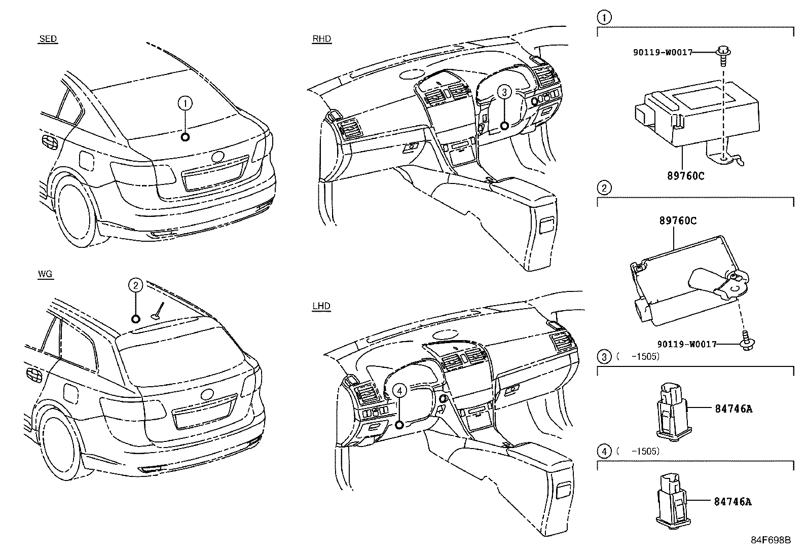 89760-05030 RECEIVER ASSY, TIRE PRESSURE MONITOR product image
