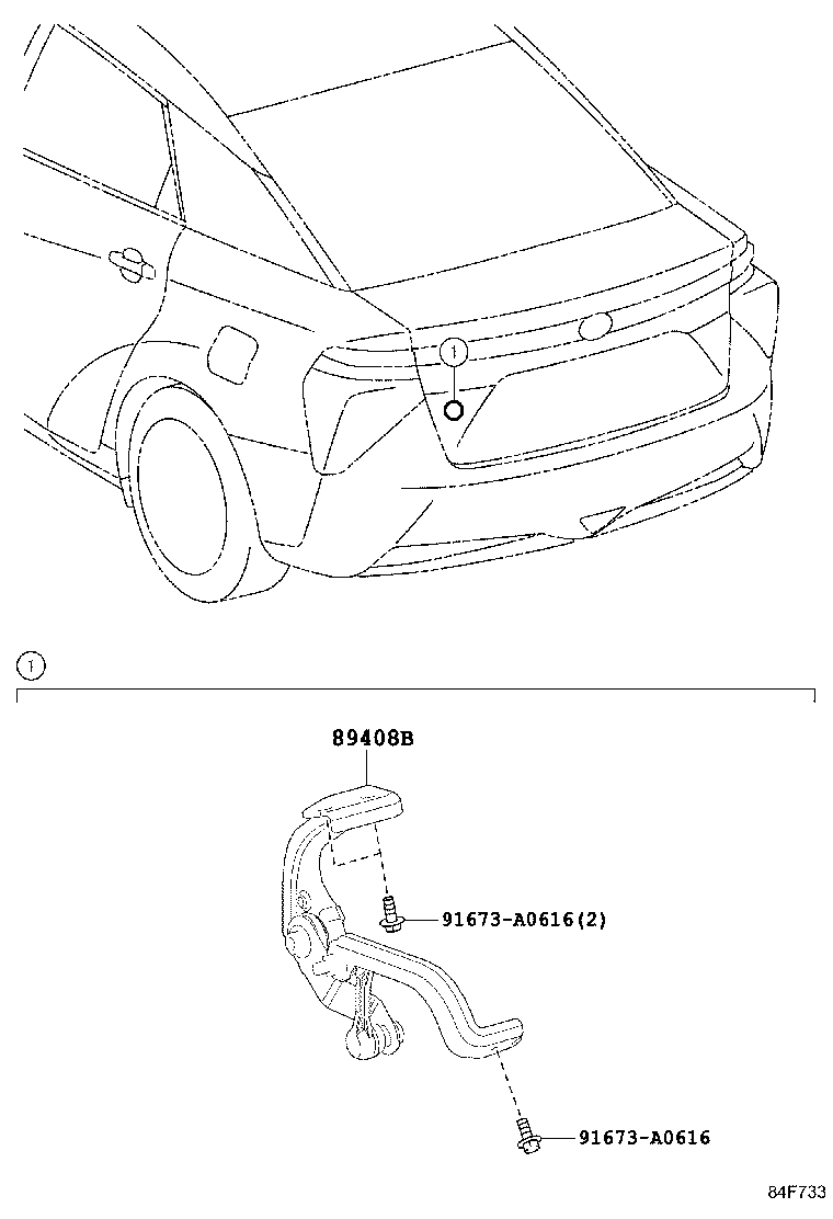 89407-62010 SENSOR SUB-ASSY, HEIGHT CONTROL, REAR product image