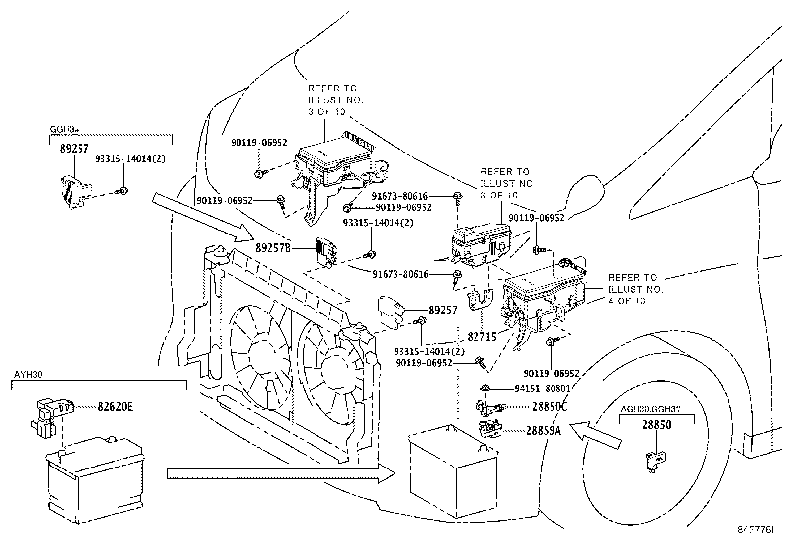 C9277-58010 BRACKET, LIFT CONTROL SWITCH product image
