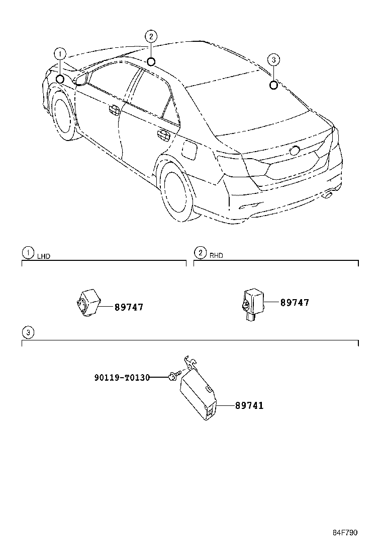 89741-06110 RECEIVER, DOOR CONTROL product image