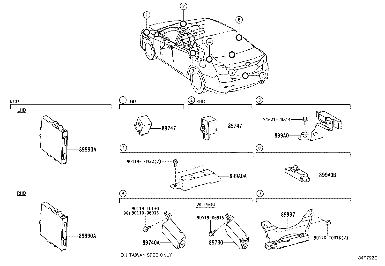89741-06110 RECEIVER, DOOR CONTROL product image