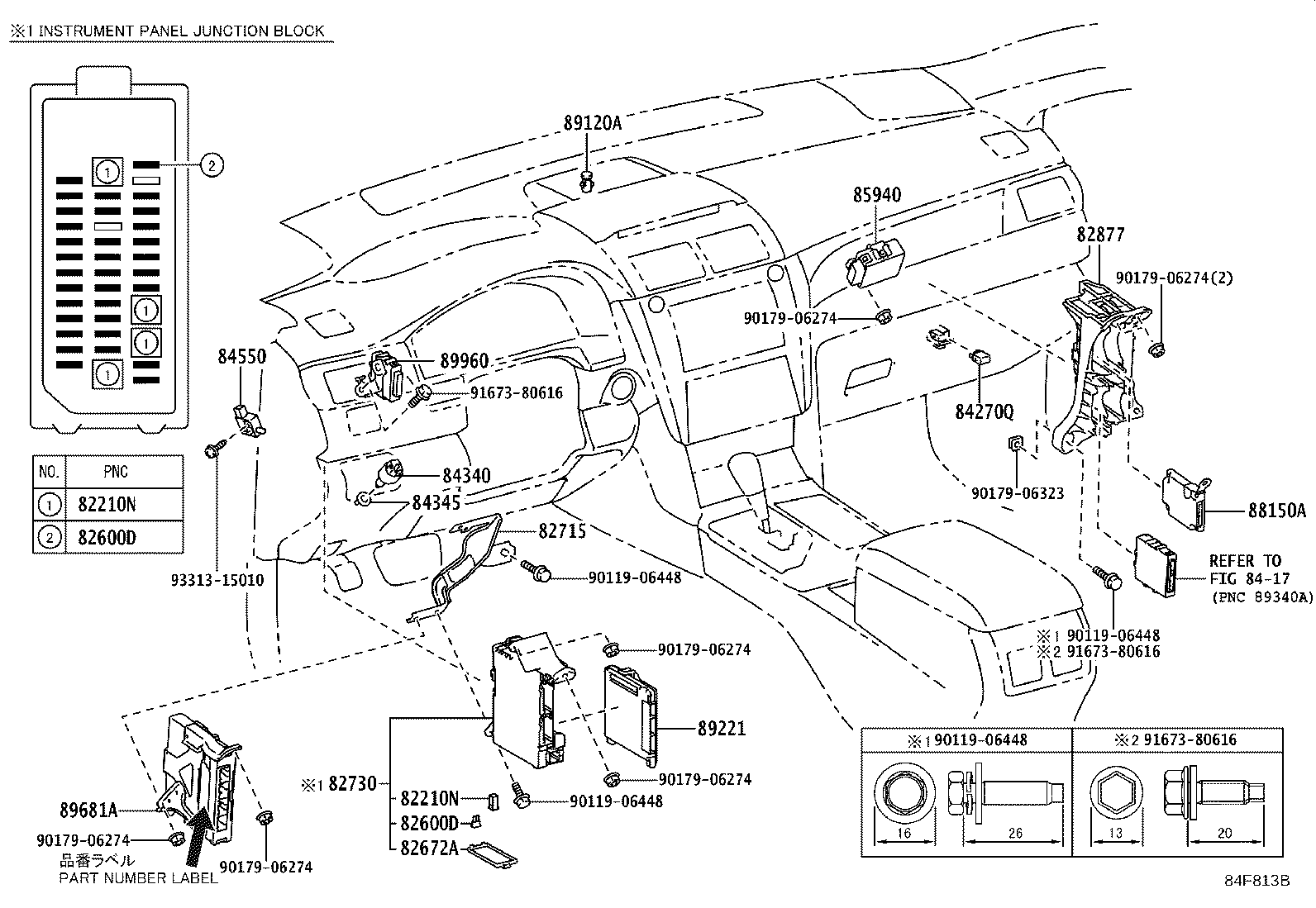 82730-33F43 BLOCK ASSY, INSTRUMENT PANEL JUNCTION product image