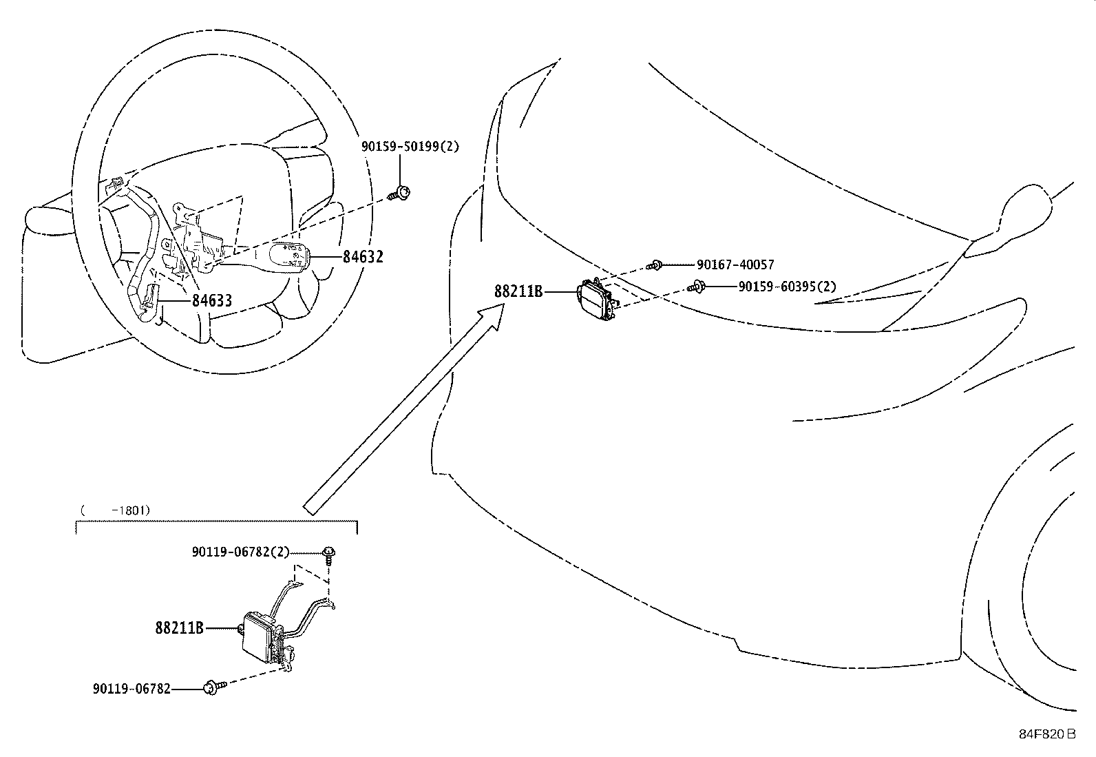 88210-58070 SENSOR ASSY, MILLIMETER WAVE RADAR product image