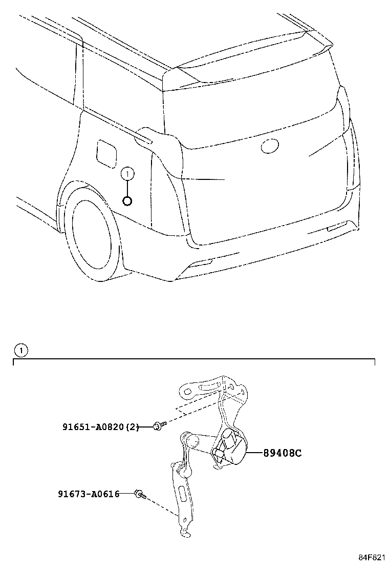 89408-58010 SENSOR SUB-ASSY, HEIGHT CONTROL, REAR LH product image