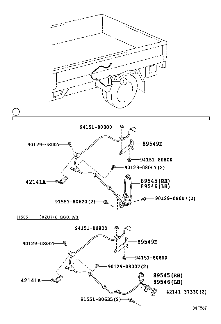 89545-37210 SENSOR, SPEED, REAR RH product image