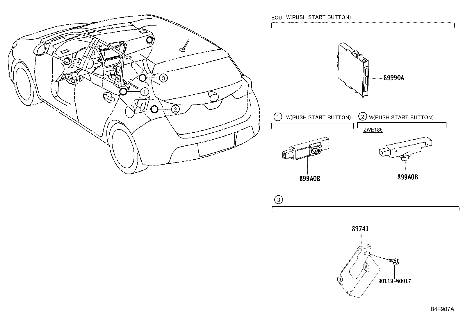 89740-02100 RECEIVER, DOOR CONTROL product image