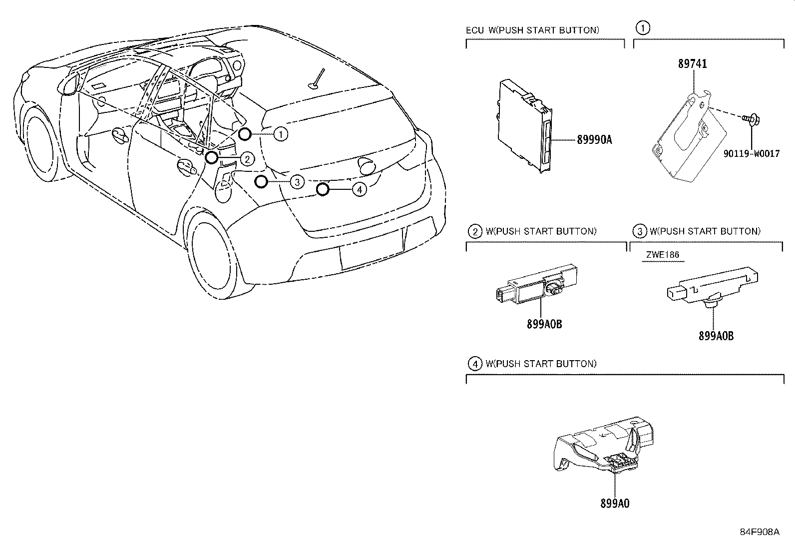 89740-02100 RECEIVER, DOOR CONTROL product image